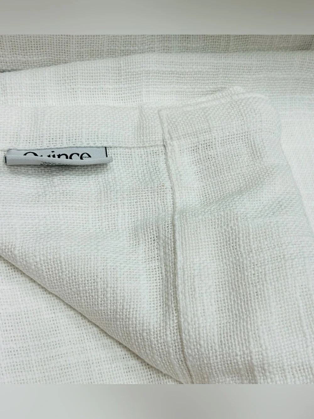NWT QUINCE Set Of 2 48x108 Cotton Sheer Curtains White 9731
